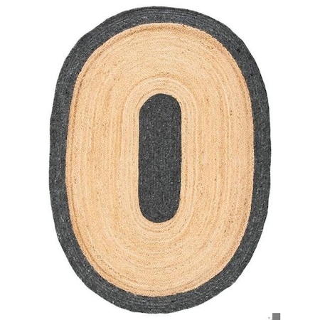 Safavieh 4 x 6 ft. Braided Contemporary Oval Rug, Black & Gold BRD910Z-4OV